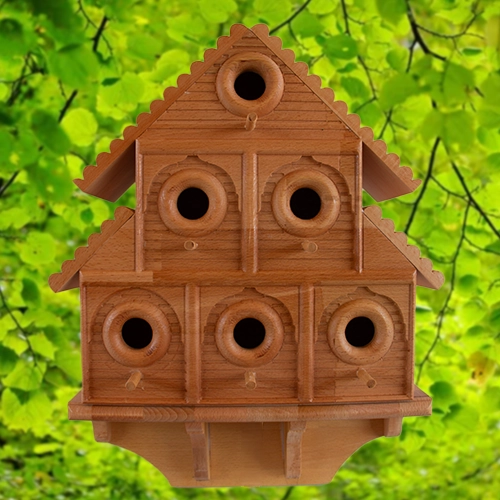 Kayın Ahşap Çok Katlı Kuş Yuvası